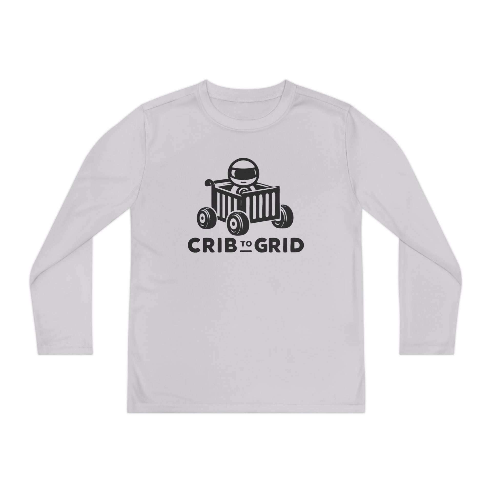 Crib to Grid - Youth Long Sleeve Competitor Tee